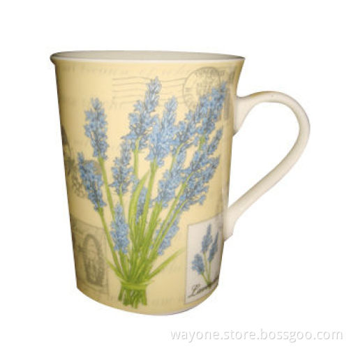 Mug with Lavender Pattern and 9oz Volume, Ideal for Promotional Gifts